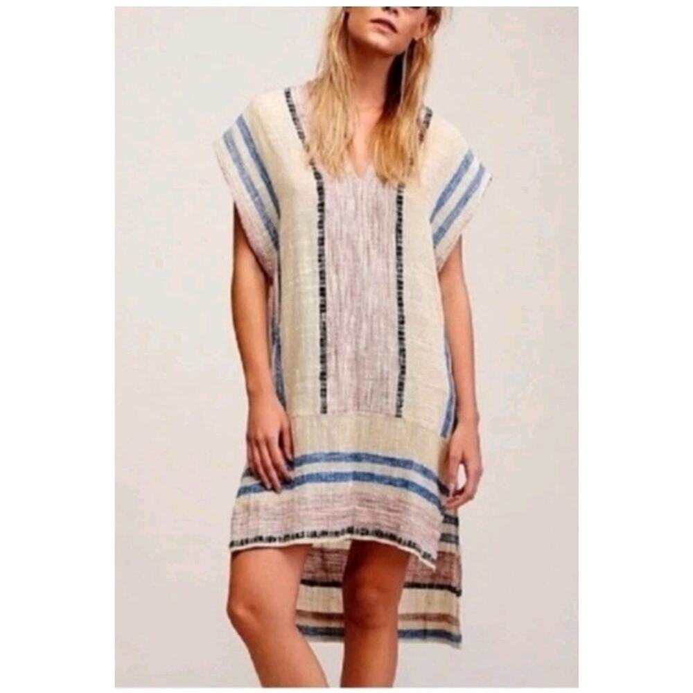Free People So Easy Pullover Tunic Beige Small